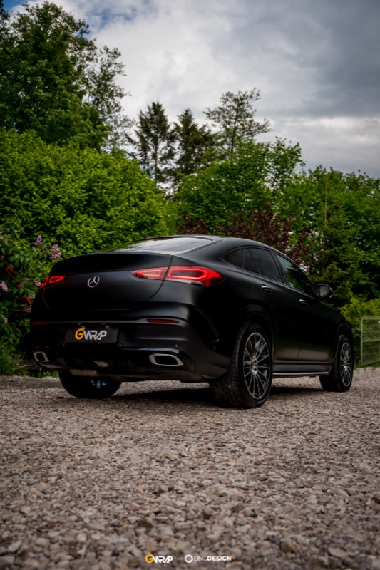 Czarny Mercedes-Benz GLE Coupe z folia ochronna PPF na lakier - realizacja GWrap, Przyjmo kolo Kielc